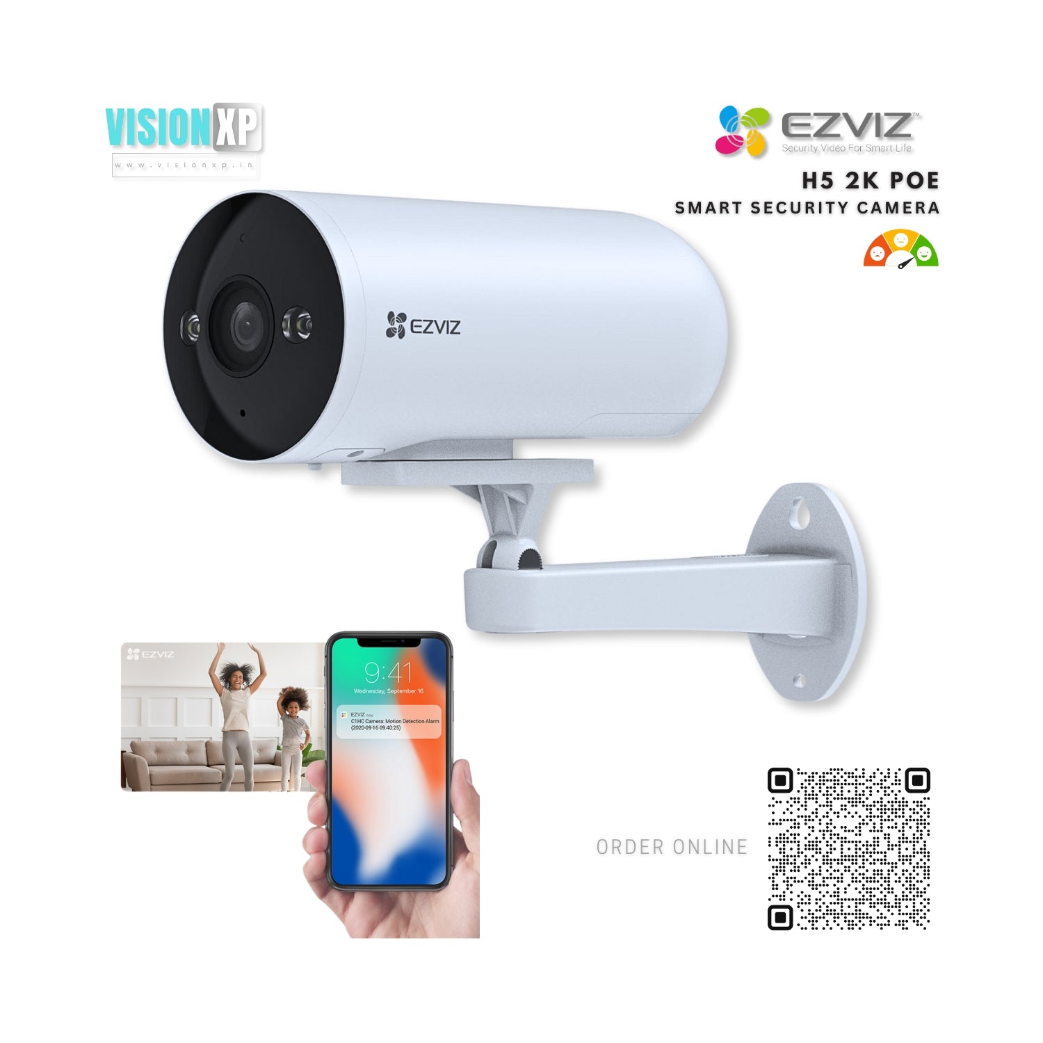 Ezviz H5 PoE 2K 3mp Smart Outdoor Security Camera Ezviz H5 PoE 2K 3mp Smart Outdoor Security Camera
